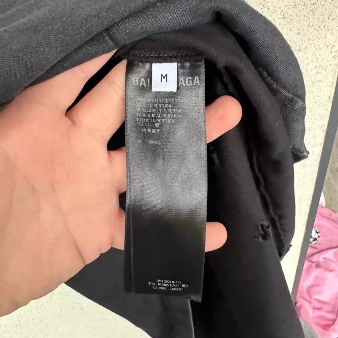Balenciaga Balenciaga Black Destruction Scissors Short Sleeve Size US M / EU 48-50 / 2 - 4 Thumbnail