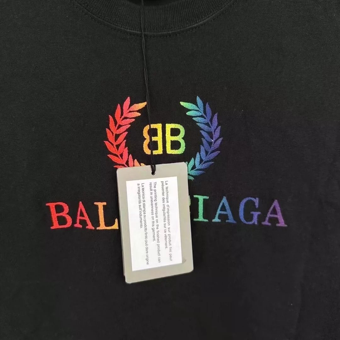 Balenciaga Balenciaga Rainbow Wheat Ear Short Sleeve Size US S / EU 44-46 / 1 - 3 Thumbnail
