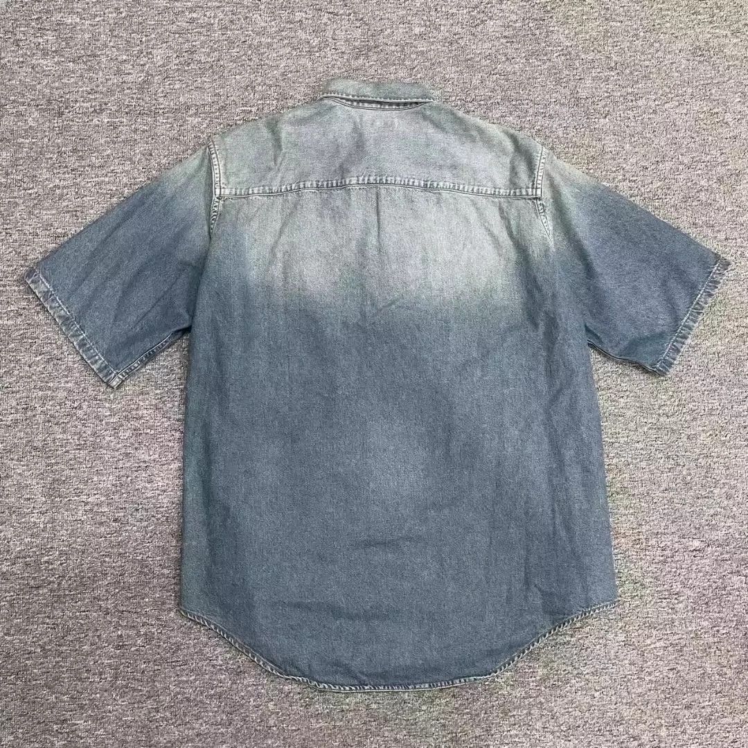 Balenciaga Balenciaga embroidered logo light blue washed denim shirt Size US S / EU 44-46 / 1 - 2 Thumbnail