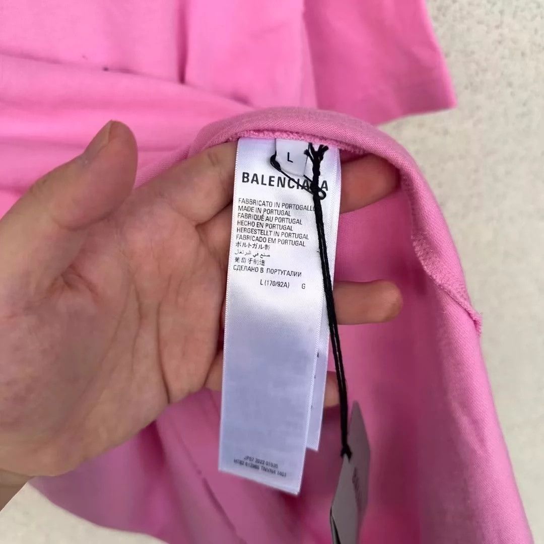 Balenciaga Balenciaga new pink double-B splashed graffiti short sleeved shirt Size US L / EU 52-54 / 3 - 4 Thumbnail