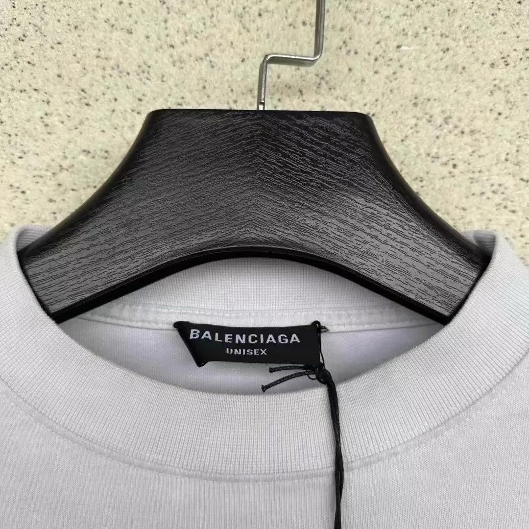 Balenciaga Balenciaga gray letter bat short sleeved shirt Size US XS / EU 42 / 0 - 2 Thumbnail