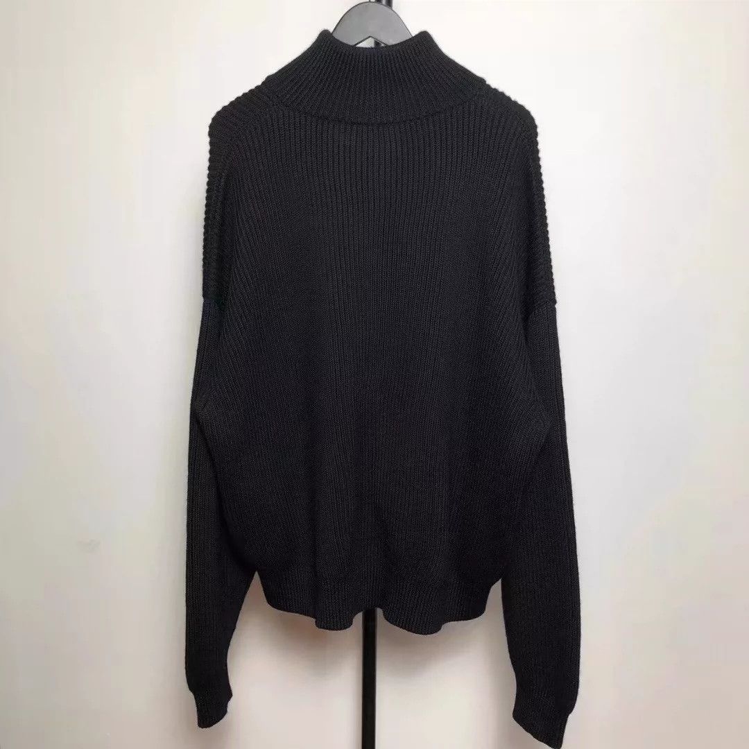 Balenciaga Balenciaga Black Mastercard Letter Wool Knitted Zipper Jacket Size US M / EU 48-50 / 2 - 2 Thumbnail