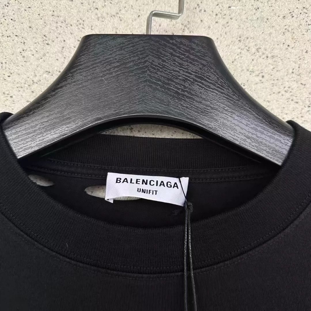 Balenciaga Balenciaga new pure black perforated short sleeved shirt Size US S / EU 44-46 / 1 - 2 Thumbnail