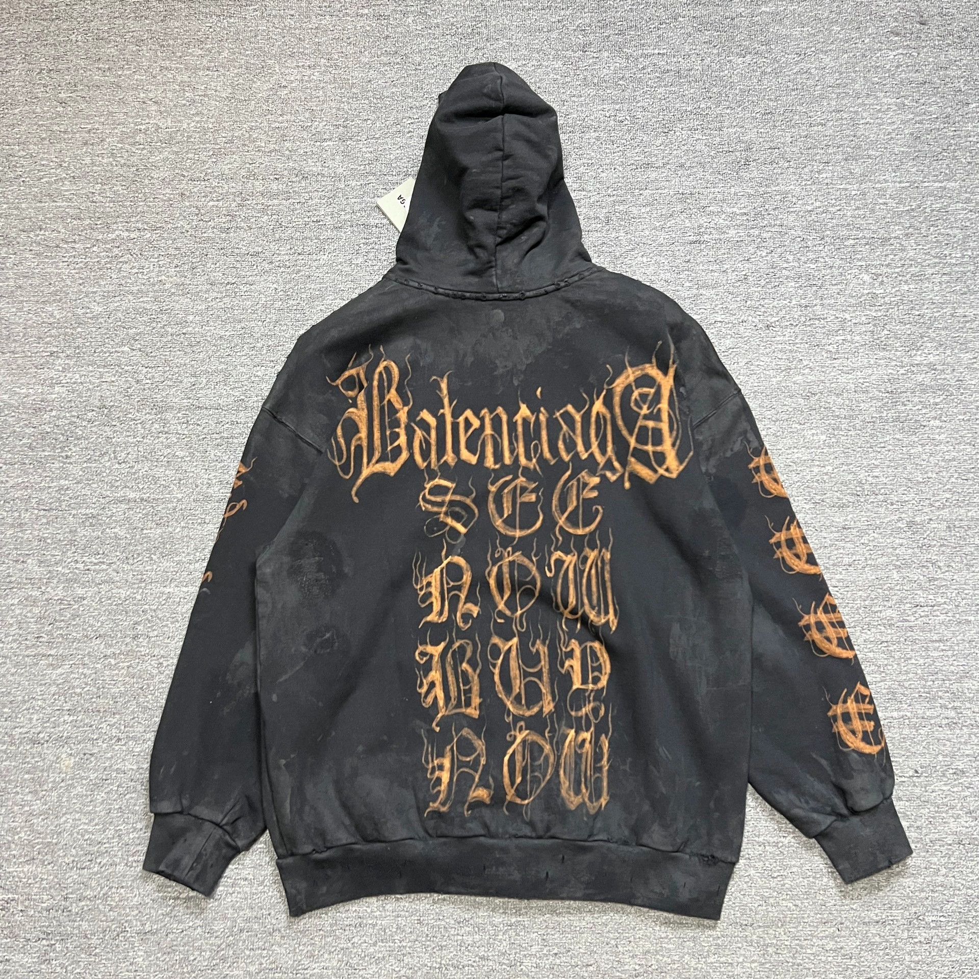 Balenciaga Balenciaga mud dyed Sanskrit zipper hoodie Size US S / EU 44-46 / 1 - 2 Thumbnail