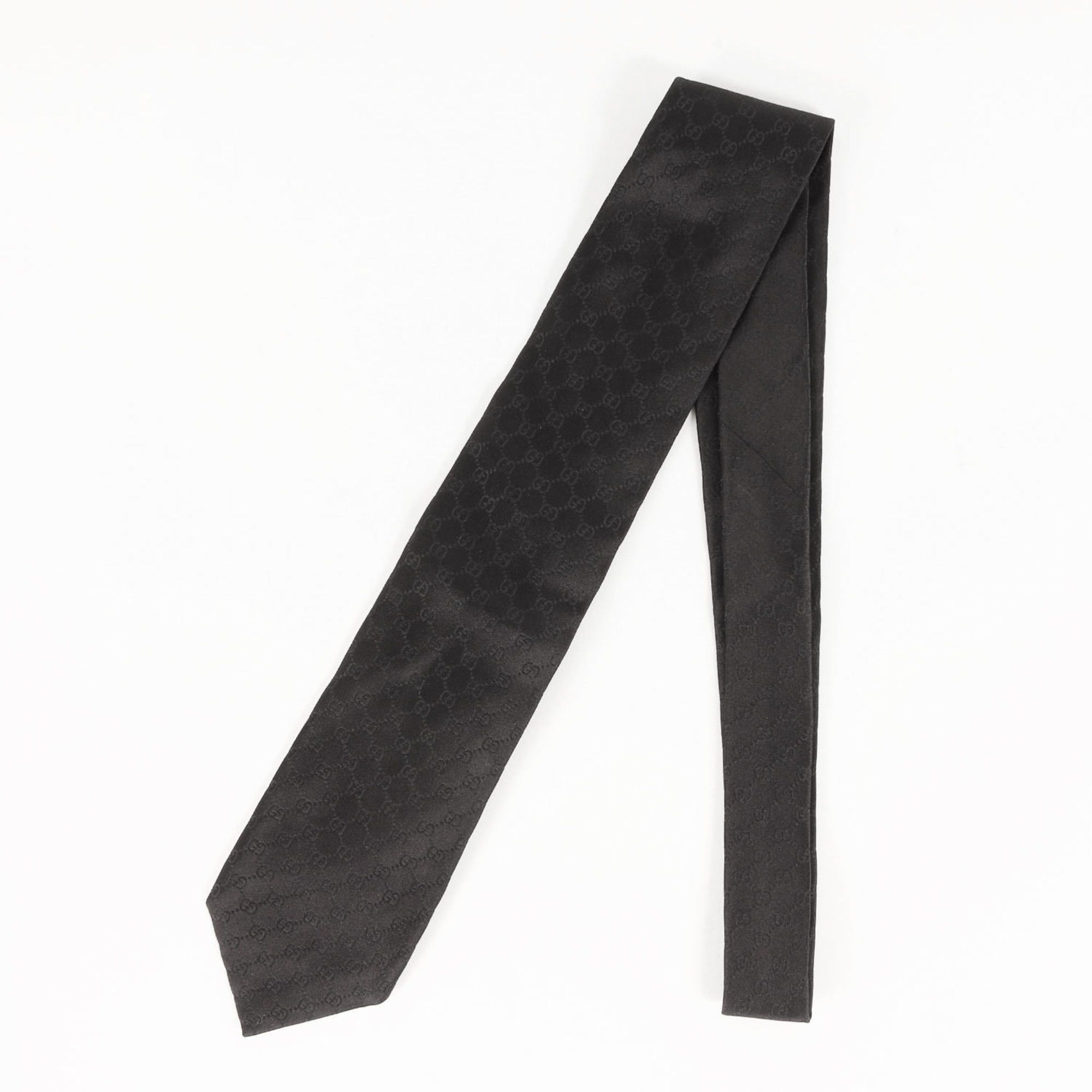 Gucci Gucci Micro GG Monogram Necktie Black Luxury Men's Size ONE SIZE - 2 Thumbnail