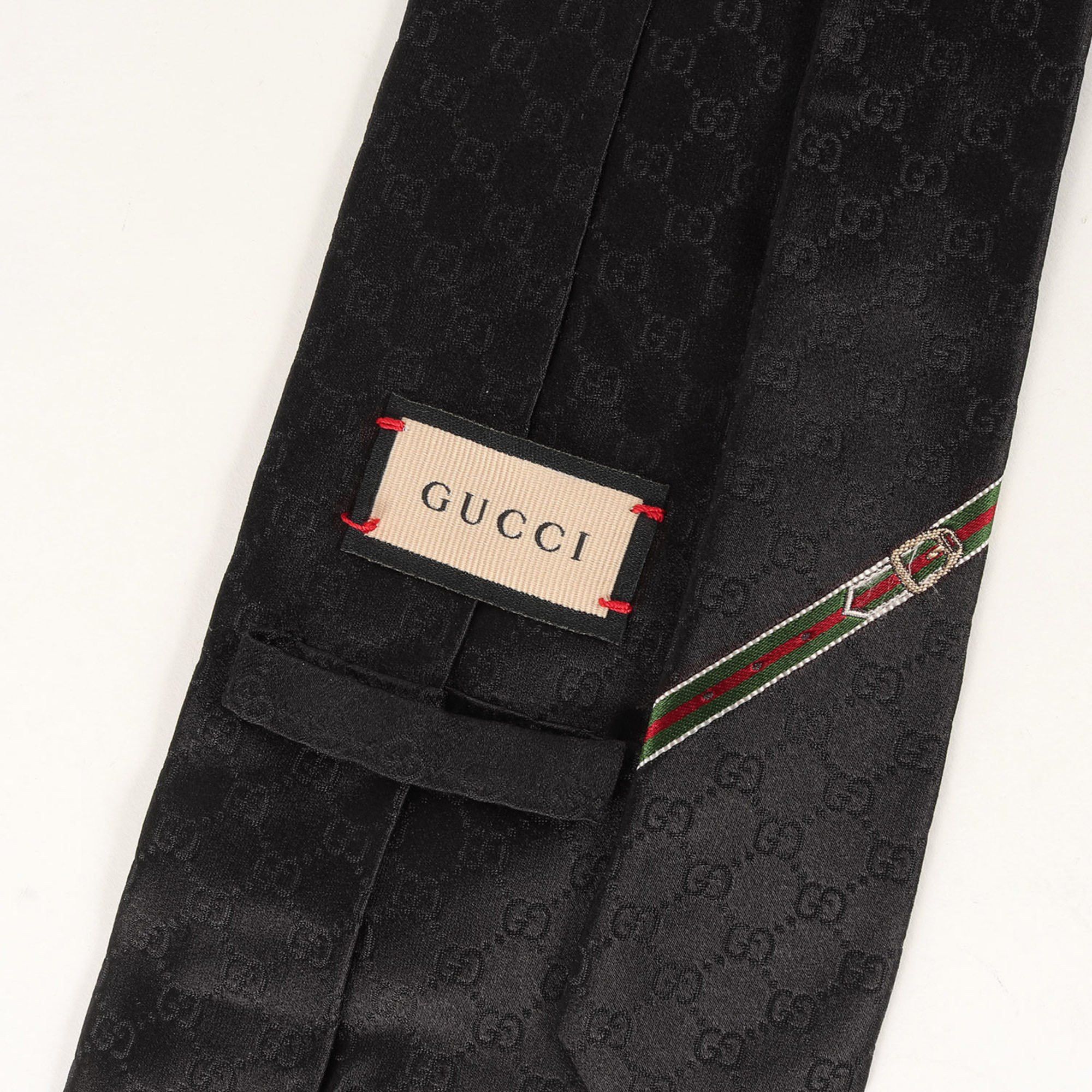 Gucci Gucci Micro GG Monogram Necktie Black Luxury Men's Size ONE SIZE - 3 Thumbnail