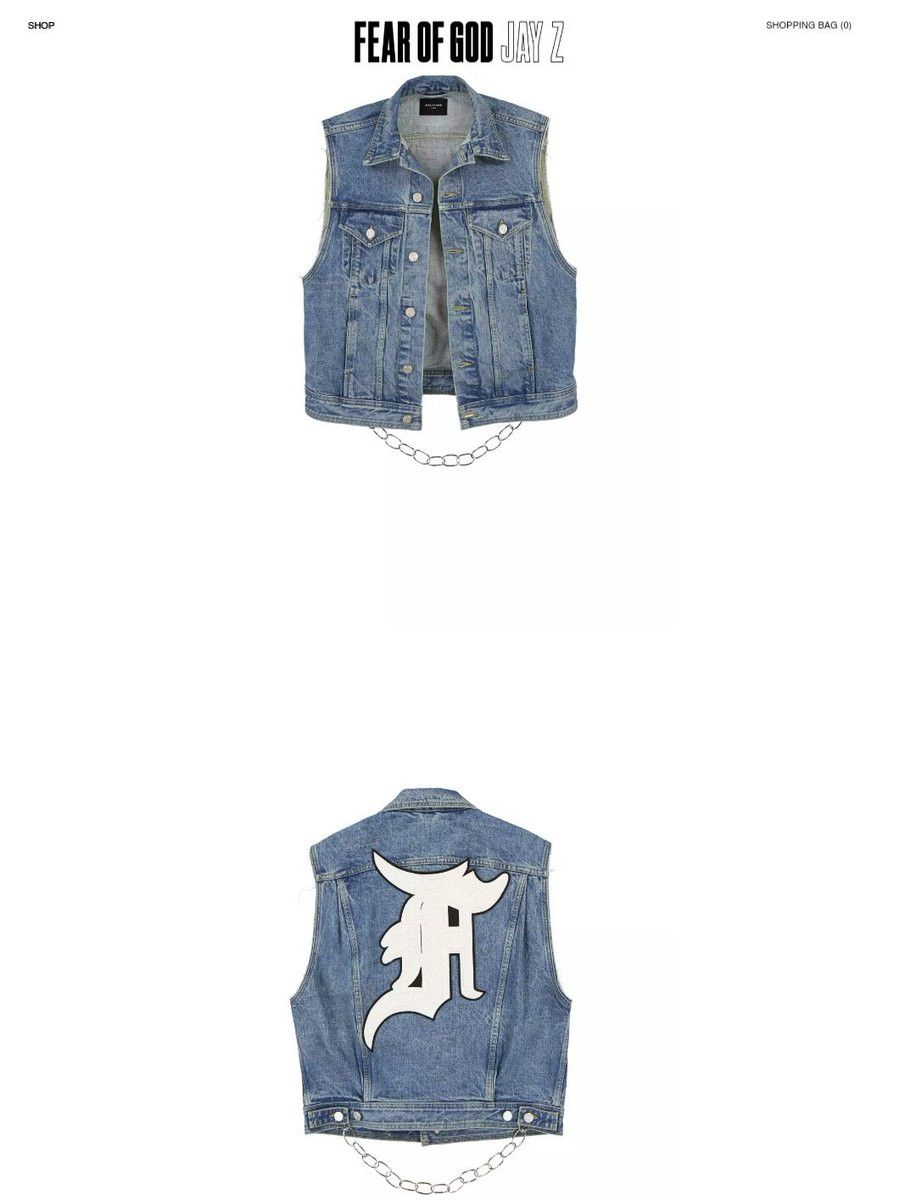 Fear of God Fear of God's JAY-Z '4:44' distressed denim vest | Grailed