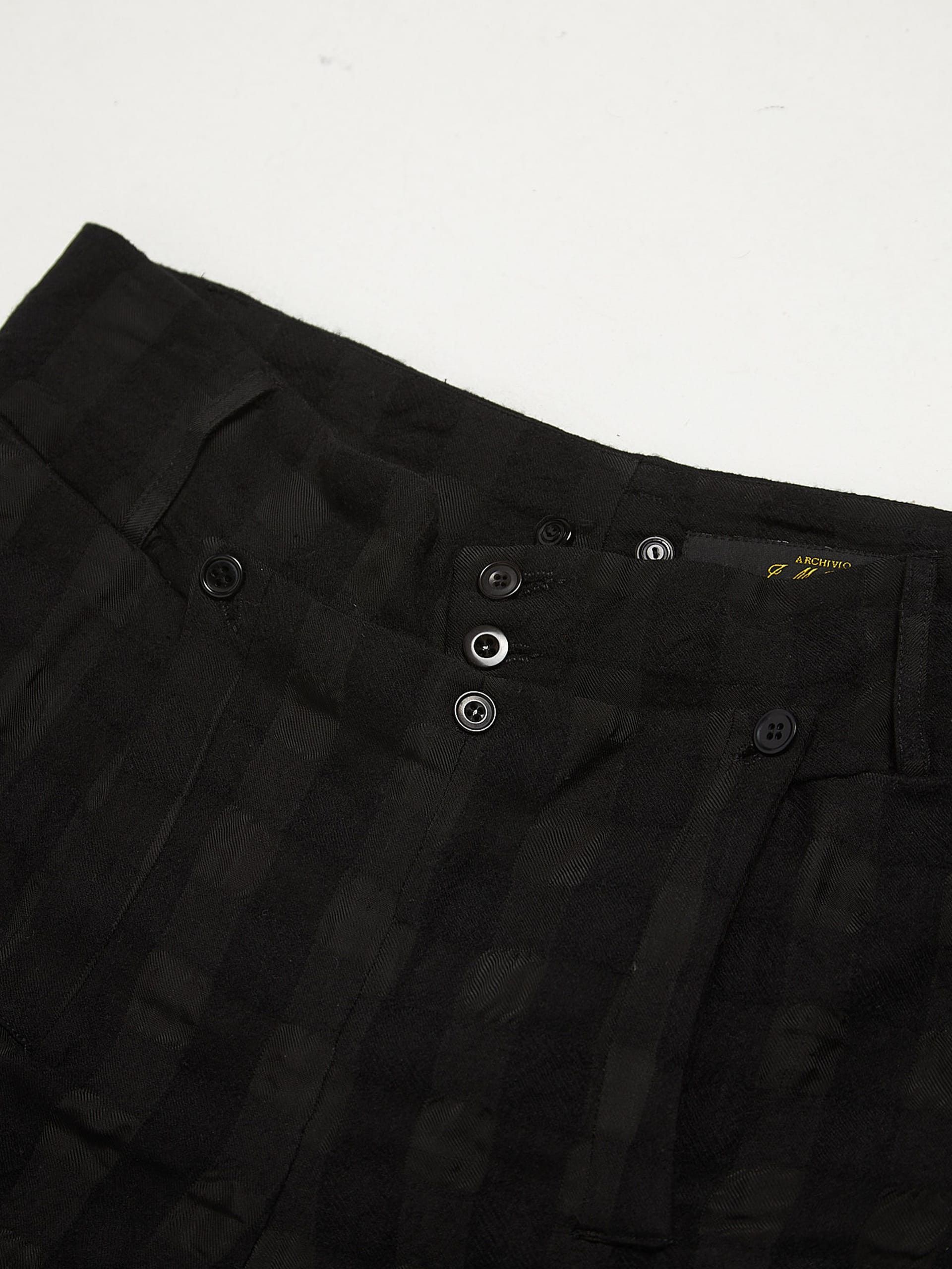 Archivio J.M. Ribot Black Wool Checkered Pants Size US 34 / EU 50 - 3 Thumbnail