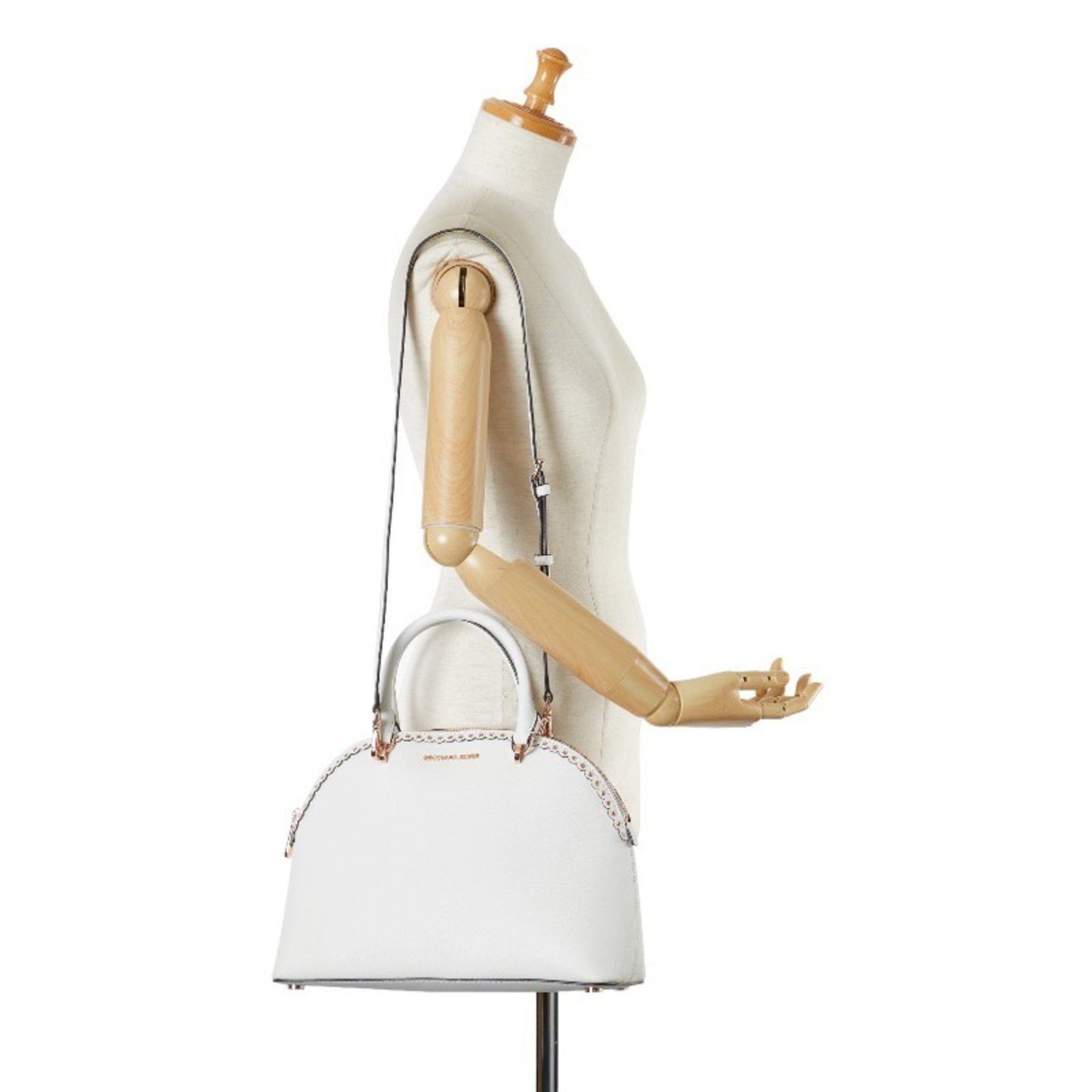 Michael Kors Michael Kors Emmy Handbag Shoulder Bag 2WAY White Leather Women's Size ONE SIZE - 10 Thumbnail