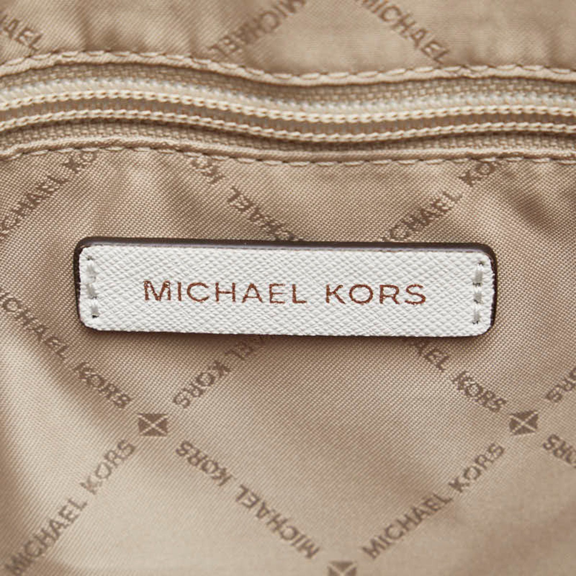 Michael Kors Michael Kors Emmy Handbag Shoulder Bag 2WAY White Leather Women's Size ONE SIZE - 8 Thumbnail