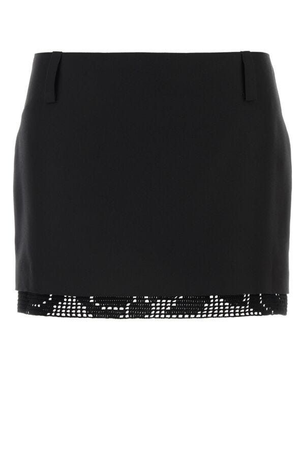 Magda Butrym Black Silk Mini Skirt Size 27" / US 4 / IT 40 - 3 Thumbnail