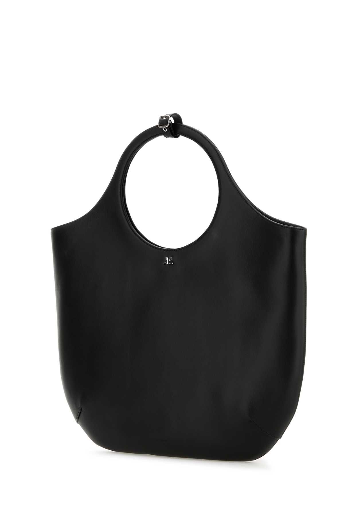 Courreges Black Leather Large Holy Handbag Size ONE SIZE - 2 Thumbnail