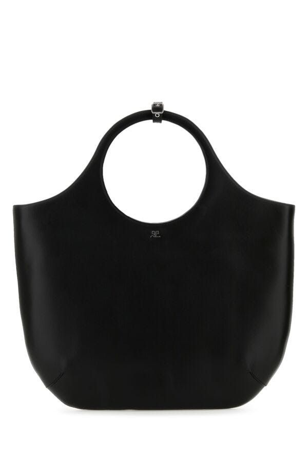 Courreges Black Leather Large Holy Handbag Size ONE SIZE - 3 Thumbnail