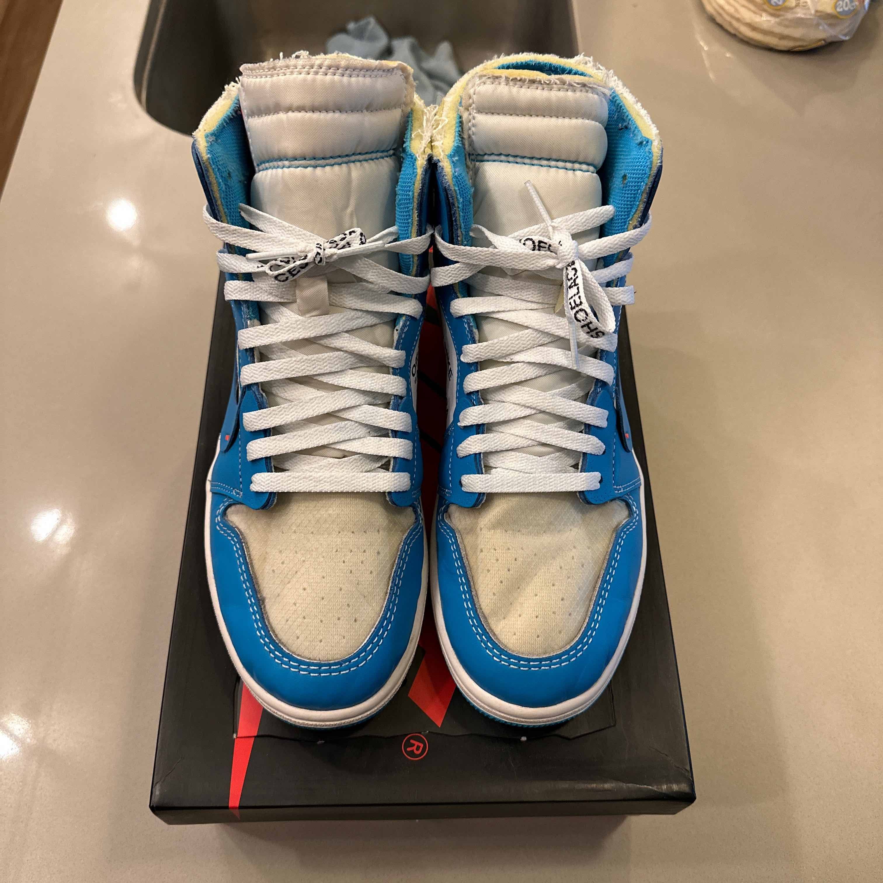 Jordan Brand Off-White x Air Jordan 1 Retro High OG UNC Size US 10 / EU 43 - 3 Thumbnail