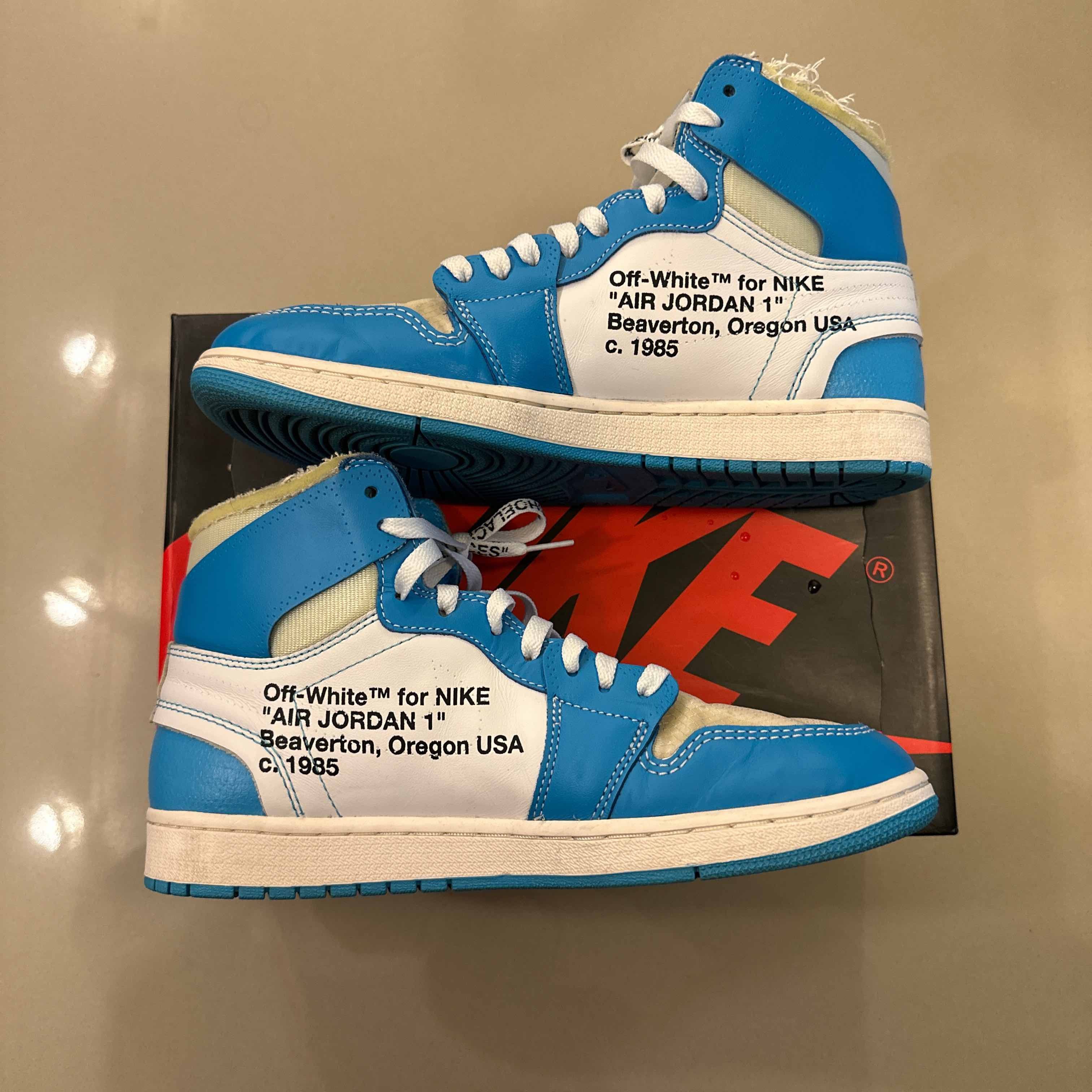 Jordan Brand Off-White x Air Jordan 1 Retro High OG UNC Size US 10 / EU 43 - 2 Thumbnail