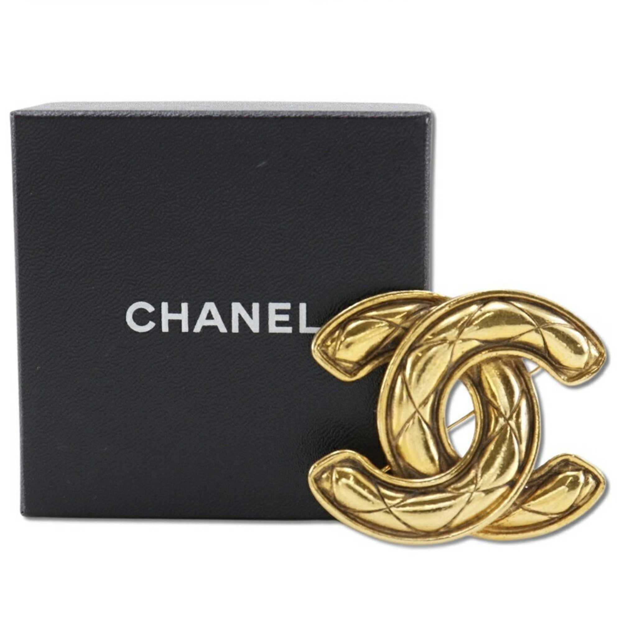 Chanel CHANEL Coco Mark Brooch, Matelasse, Gold Plated, Approx. 32.5g, COCO Mark, Women's Size ONE SIZE - 4 Thumbnail