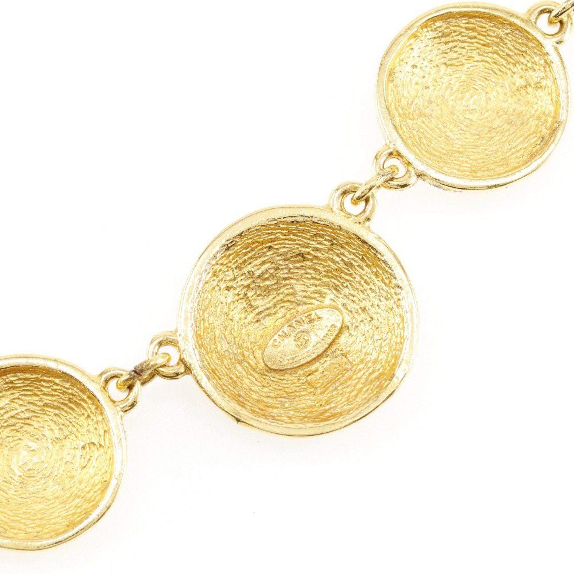 Chanel CHANEL Coco Mark Necklace, Matelasse, Gold Plated, Approx. 100g, COCO Mark, Women's Size ONE SIZE - 4 Thumbnail