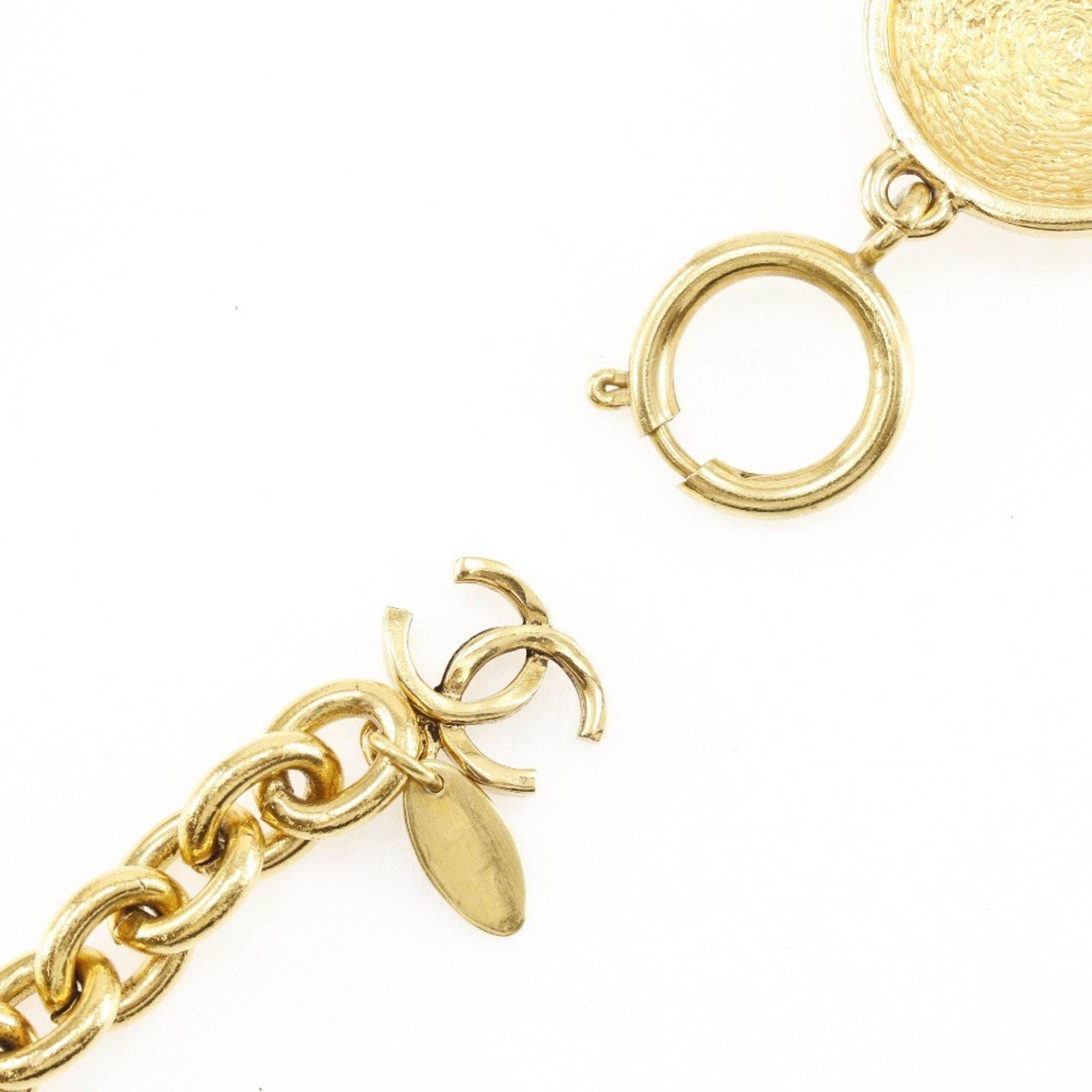 Chanel CHANEL Coco Mark Necklace, Matelasse, Gold Plated, Approx. 100g, COCO Mark, Women's Size ONE SIZE - 5 Thumbnail