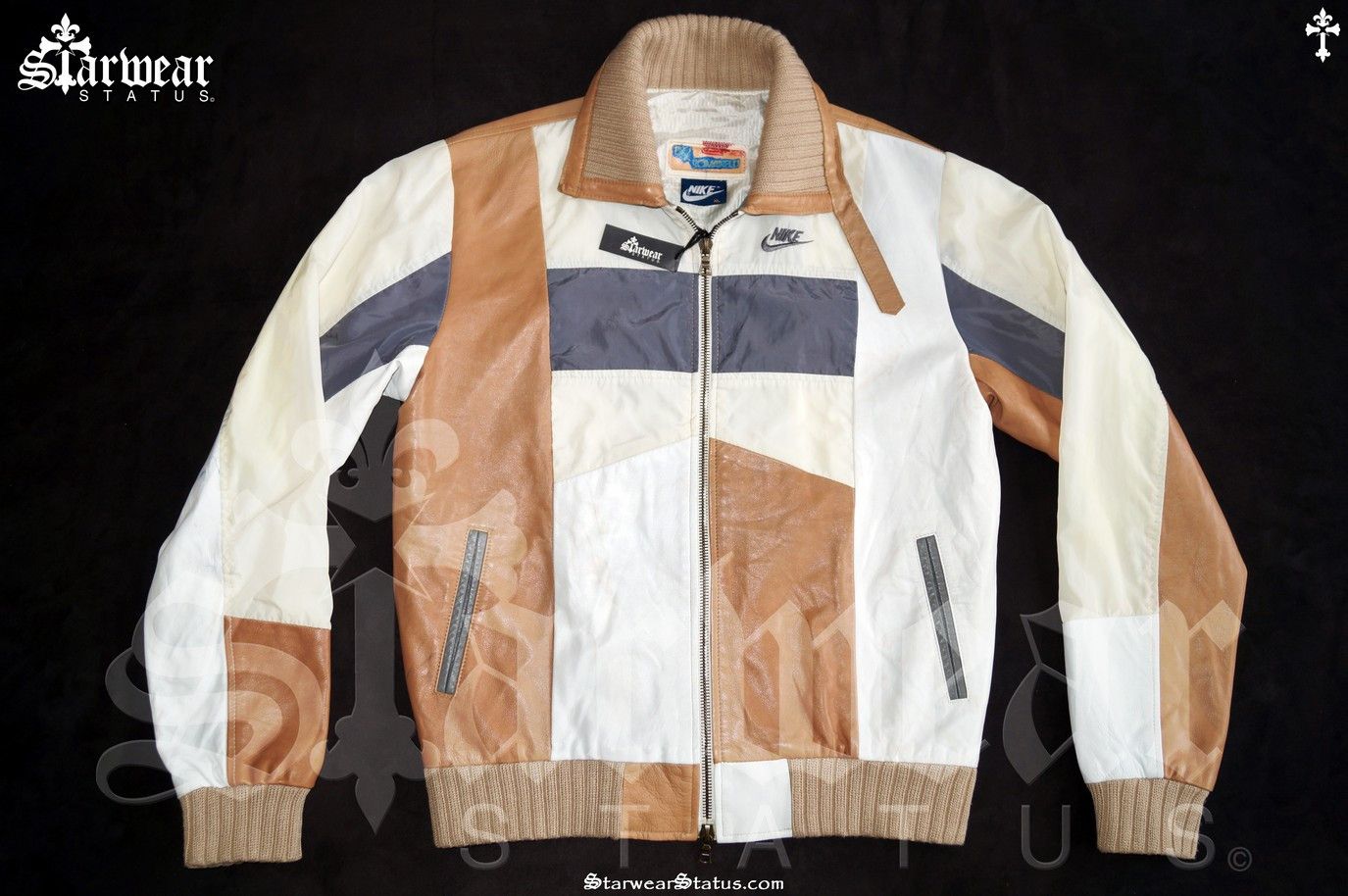 Louis Vuitton Supreme x Leather Bomber Varsity Jacket Monogram Ltd Edtn 50