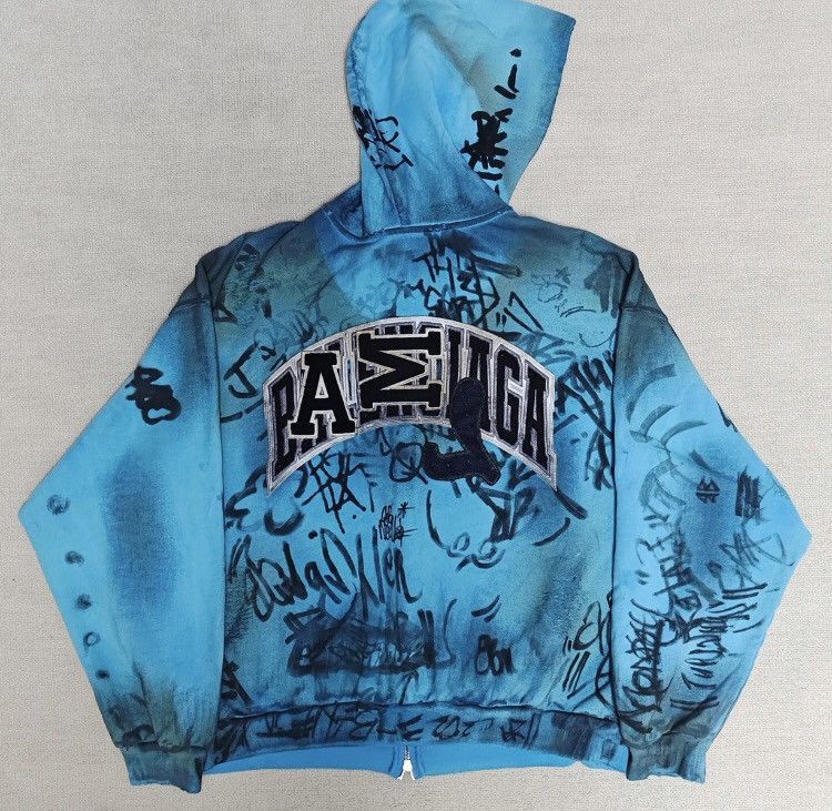 Balenciaga Balenciaga23ss Blue Manchester Jacket - DMC Size US XS / EU 42 / 0 - 2 Thumbnail