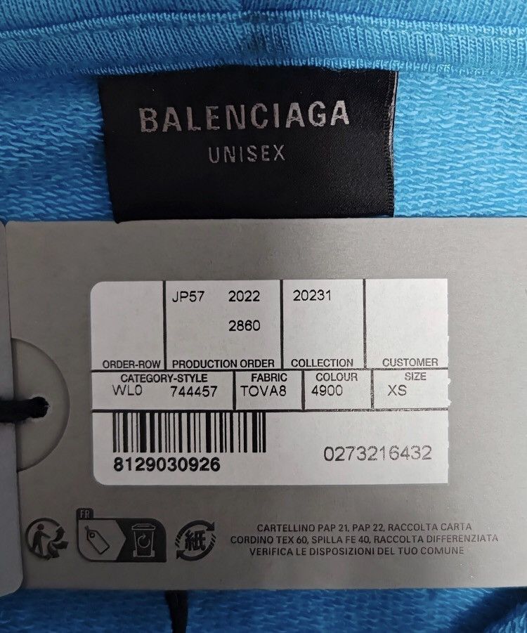 Balenciaga Balenciaga23ss Blue Manchester Jacket - DMC Size US XS / EU 42 / 0 - 5 Thumbnail