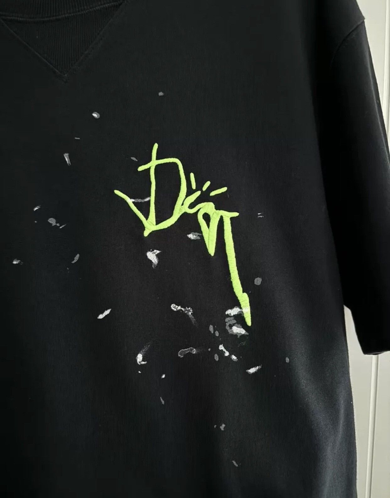 Dior Dior Black and yellow ink short sleeved shirt - DMC Size US S / EU 44-46 / 1 - 3 Thumbnail