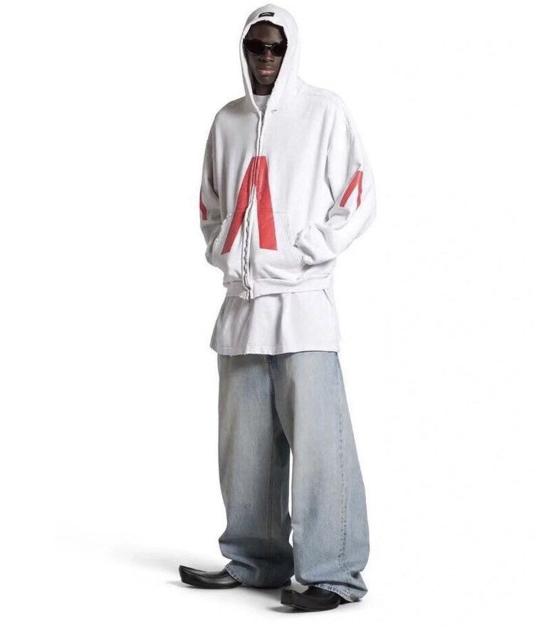 Balenciaga Balenciaga 24SS White Red Archive Jacket - DMC Size US S / EU 44-46 / 1 - 8 Thumbnail