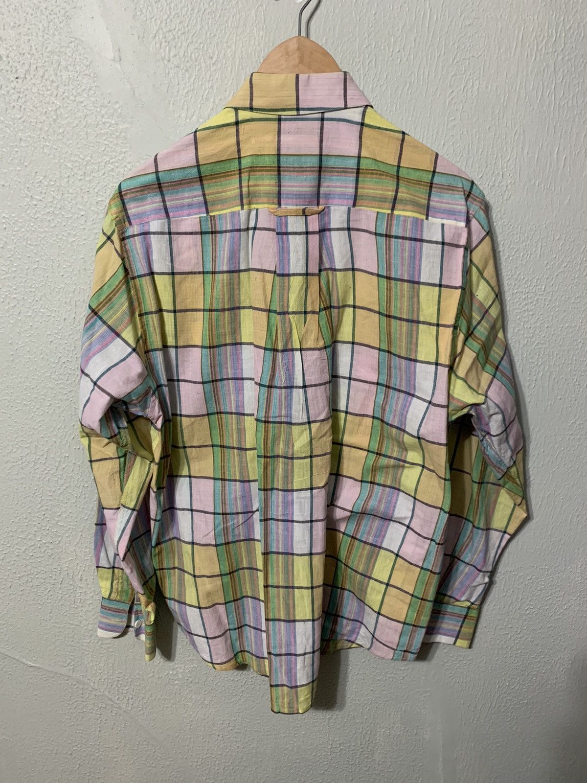 Vintage Vintage 1980s Pastel Stripe Check Button Up Shirt Size US M / EU 48-50 / 2 - 3 Thumbnail