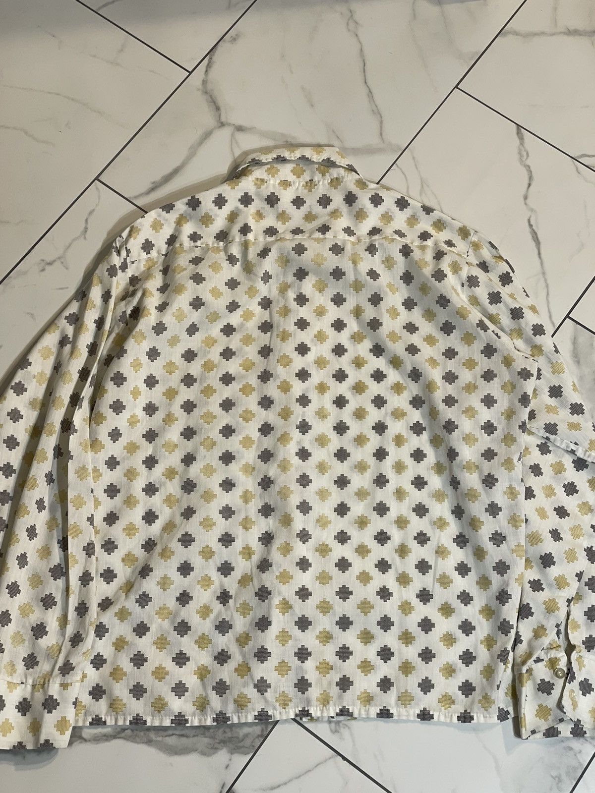 Vintage Vintage 1970s Block Print Shirt Size US XL / EU 56 / 4 - 4 Thumbnail