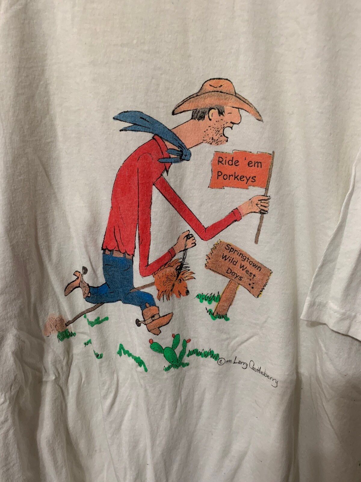 Other Vintage 90s Ride Em Porky Country Art Tee Size US XL / EU 56 / 4 - 3 Thumbnail
