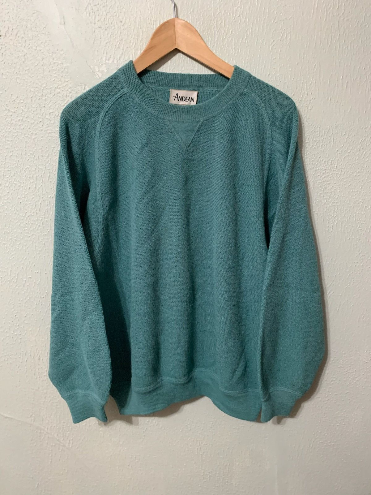 Vintage Vintage Andean Teal Frame Knit Sweater Size US S / EU 44-46 / 1 - 1 Thumbnail