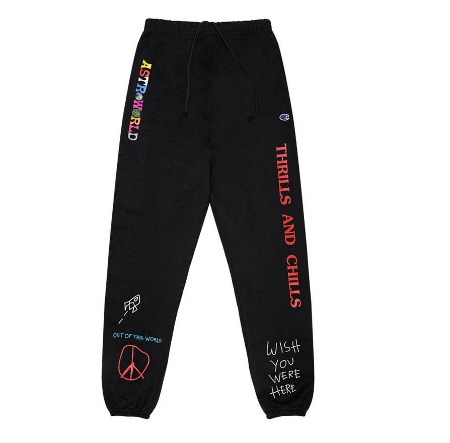 Travis Scott Astroworld World Peace Black Sweatpants Grailed