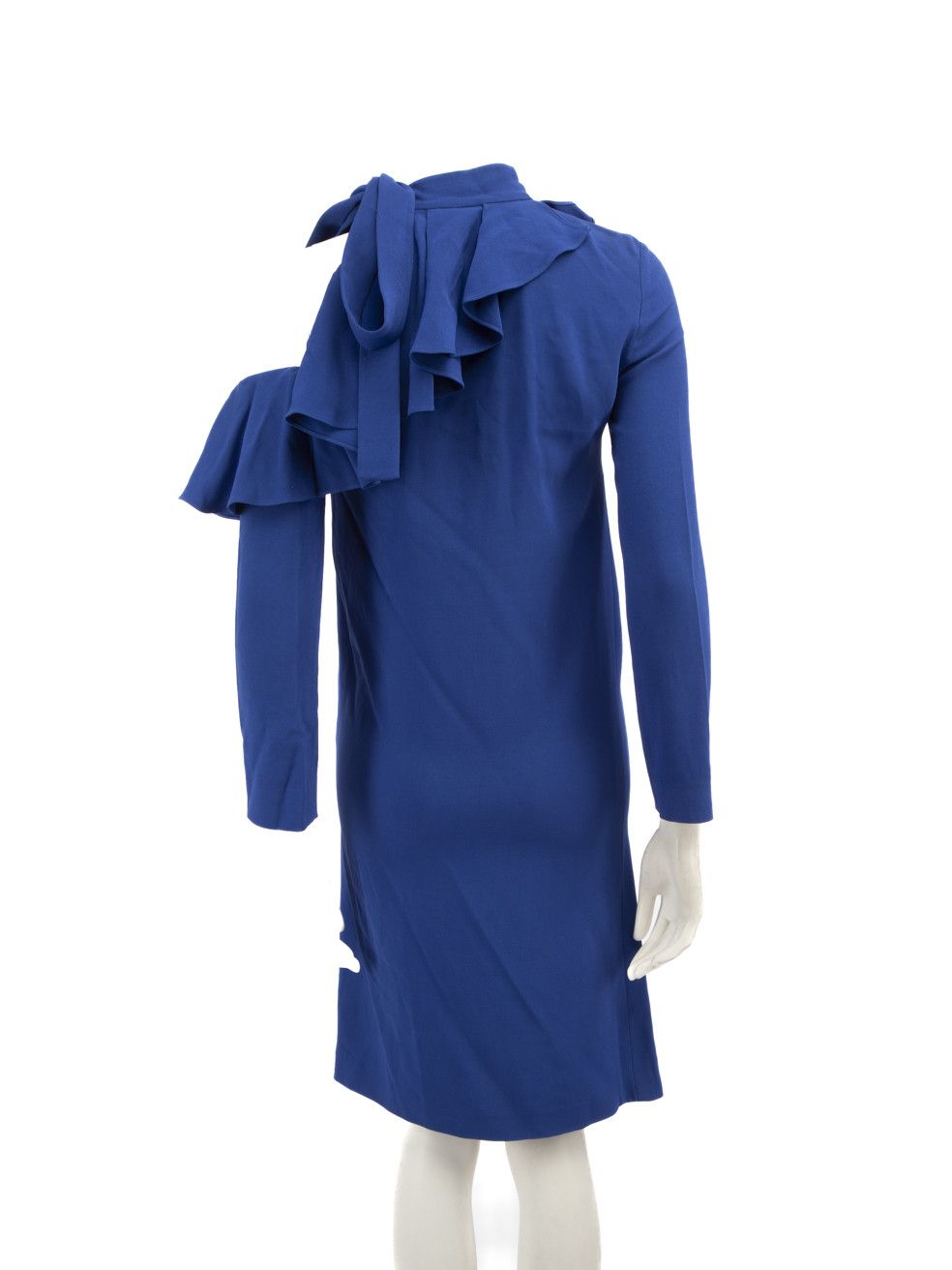 Emilio Pucci Blue Ruffle Neck Tie Dress Size XS / US 0-2 / IT 36-38 - 3 Thumbnail