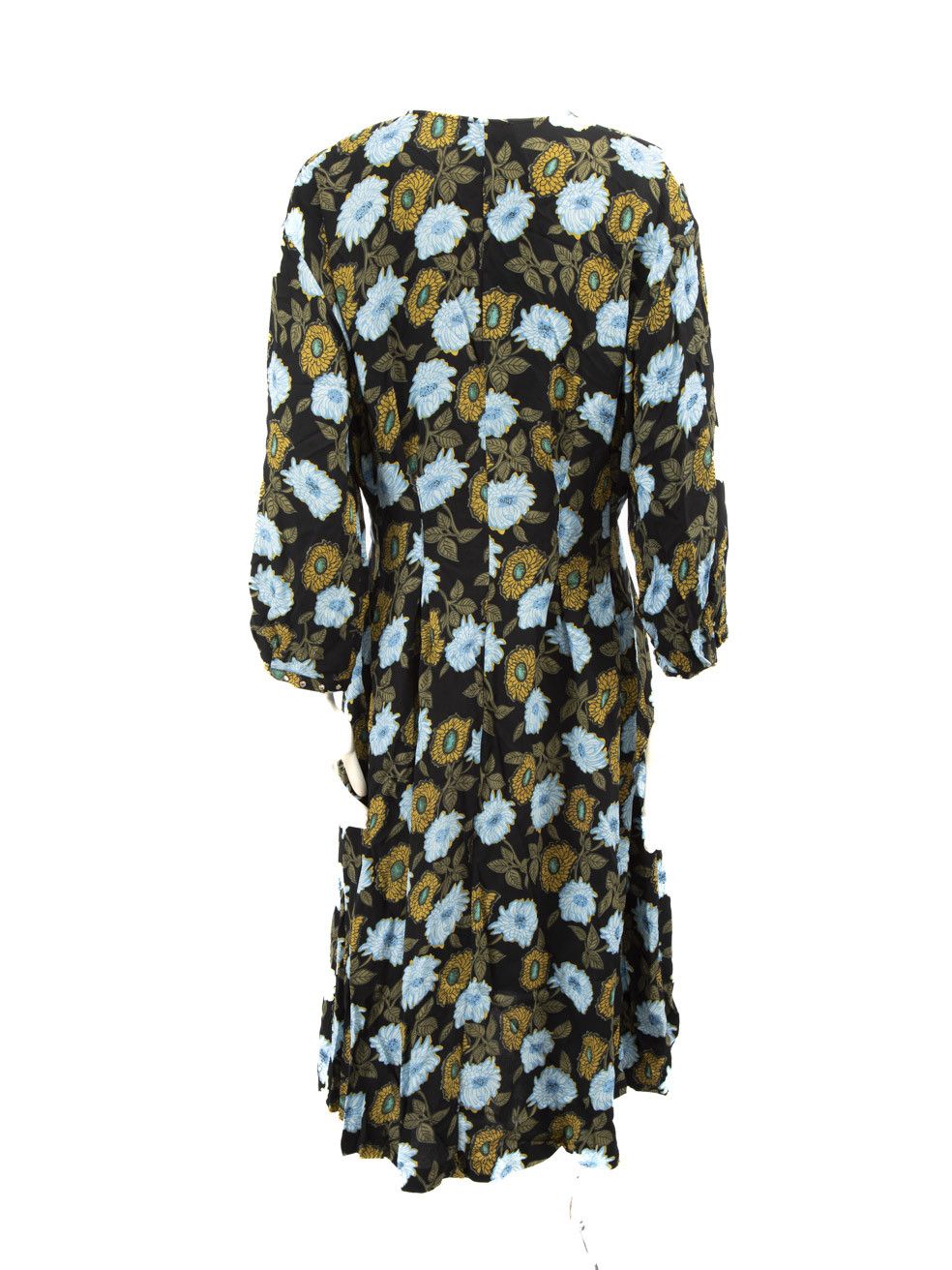 Sandro Floral V-Neck Midi Dress Size M / US 6-8 / IT 42-44 - 3 Thumbnail