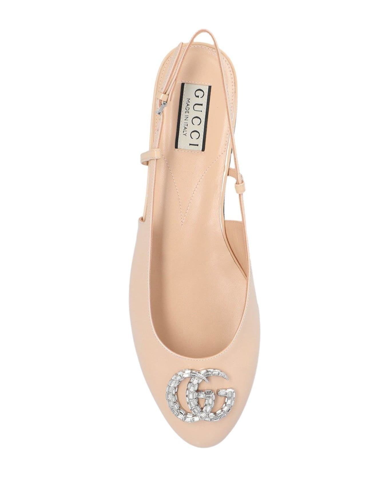 Gucci Crystal Double G Ballerina Flats SIZE 39