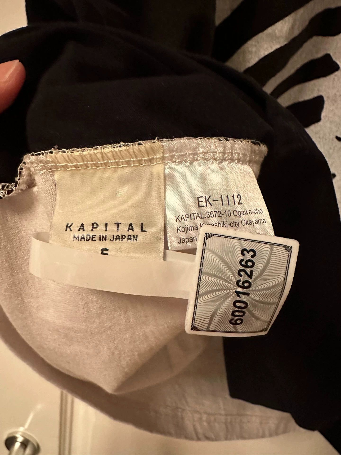 Kapital Kapital black and white bone T-shirt Size US M / EU 48-50 / 2 - 4 Thumbnail