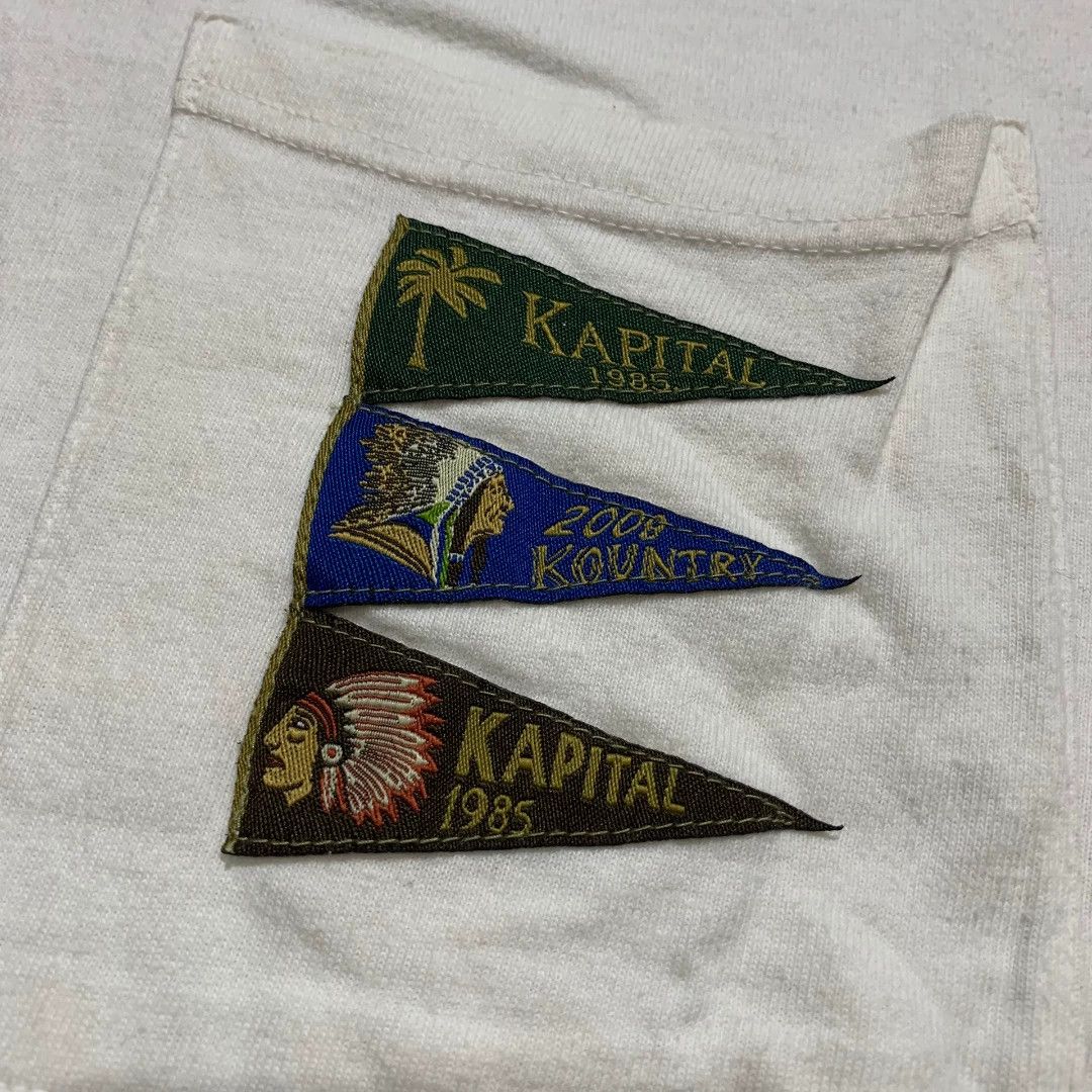 Kapital kapital Indian pennant embroidered applique tee short sleeve T-shirt Size US XL / EU 56 / 4 - 2 Thumbnail