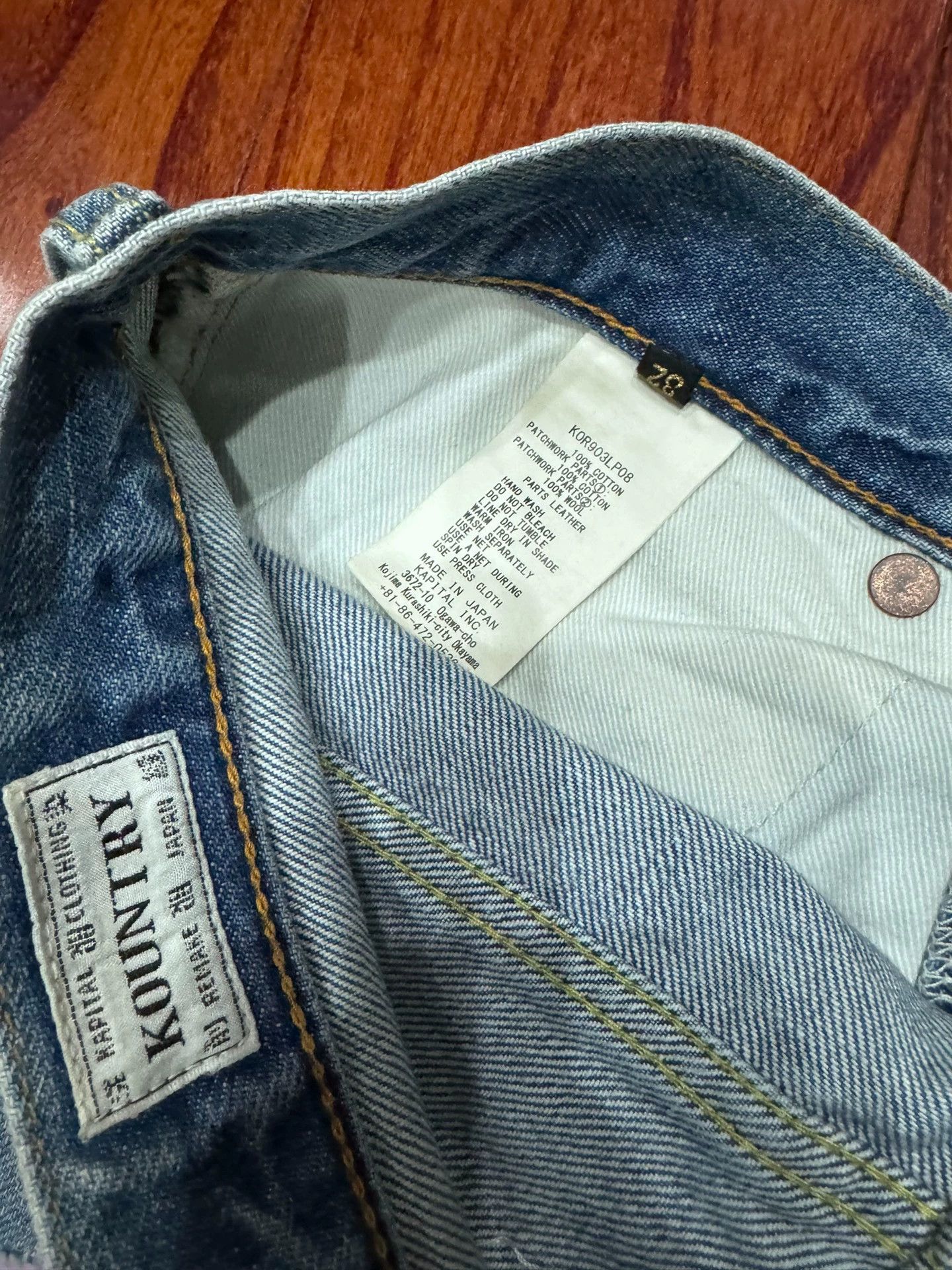 Kapital KAPITAL Kazuhiro Hirata 5P OKABILLY smiley embroidered patch jeans Size US 32 / EU 48 - 3 Thumbnail