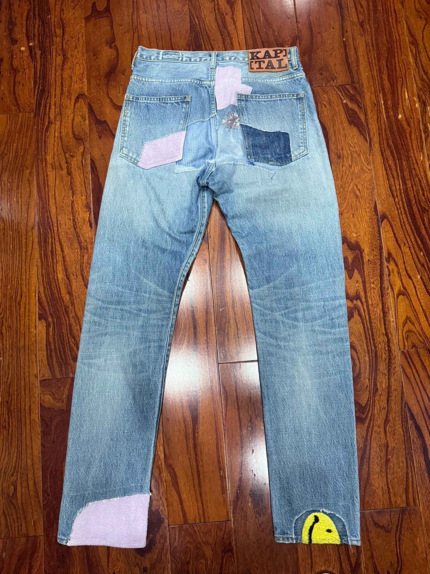 Kapital KAPITAL Kazuhiro Hirata 5P OKABILLY smiley embroidered patch jeans Size US 32 / EU 48 - 2 Thumbnail