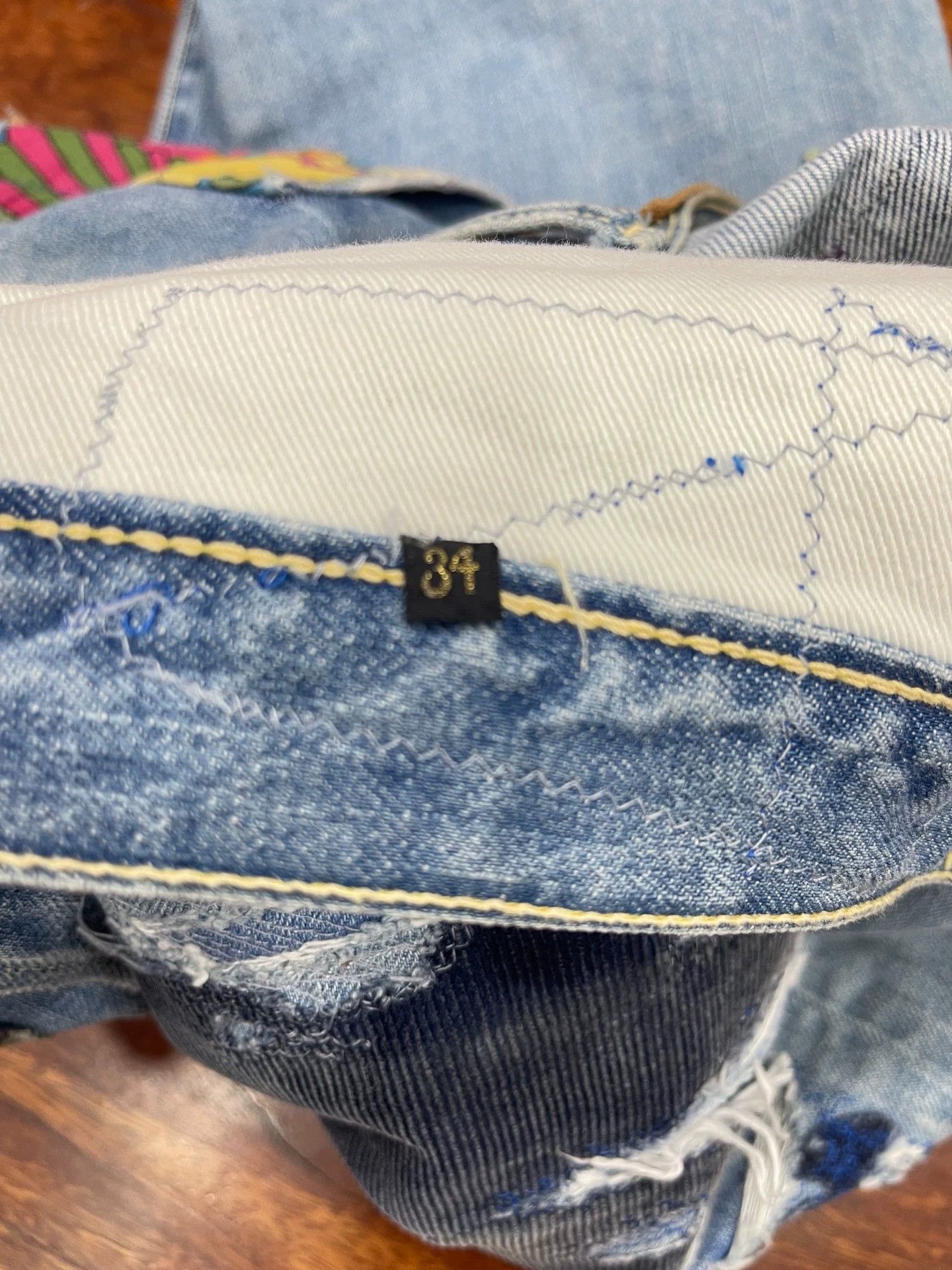 Kapital KAPITAL Hirata Kazuhiro 22AW new crazy patchwork patch smiley jeans Size US 34 / EU 50 - 3 Thumbnail