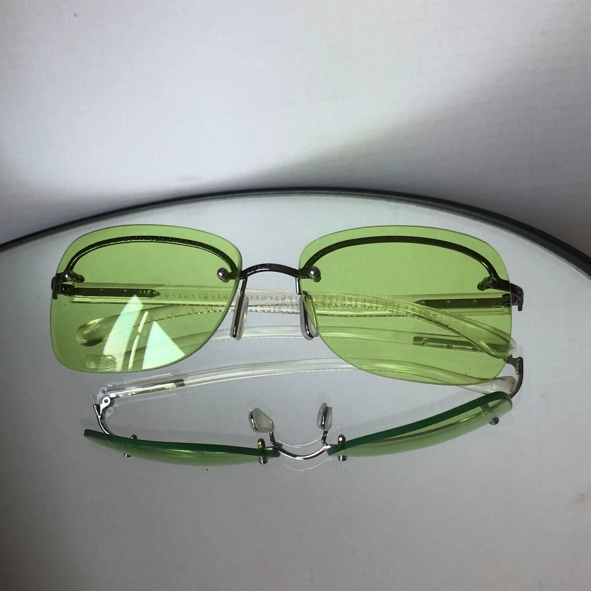 Jean Paul Gaultier Jean Paul Gaultier Rare fluorescent green sunglasses Size ONE SIZE - 3 Thumbnail