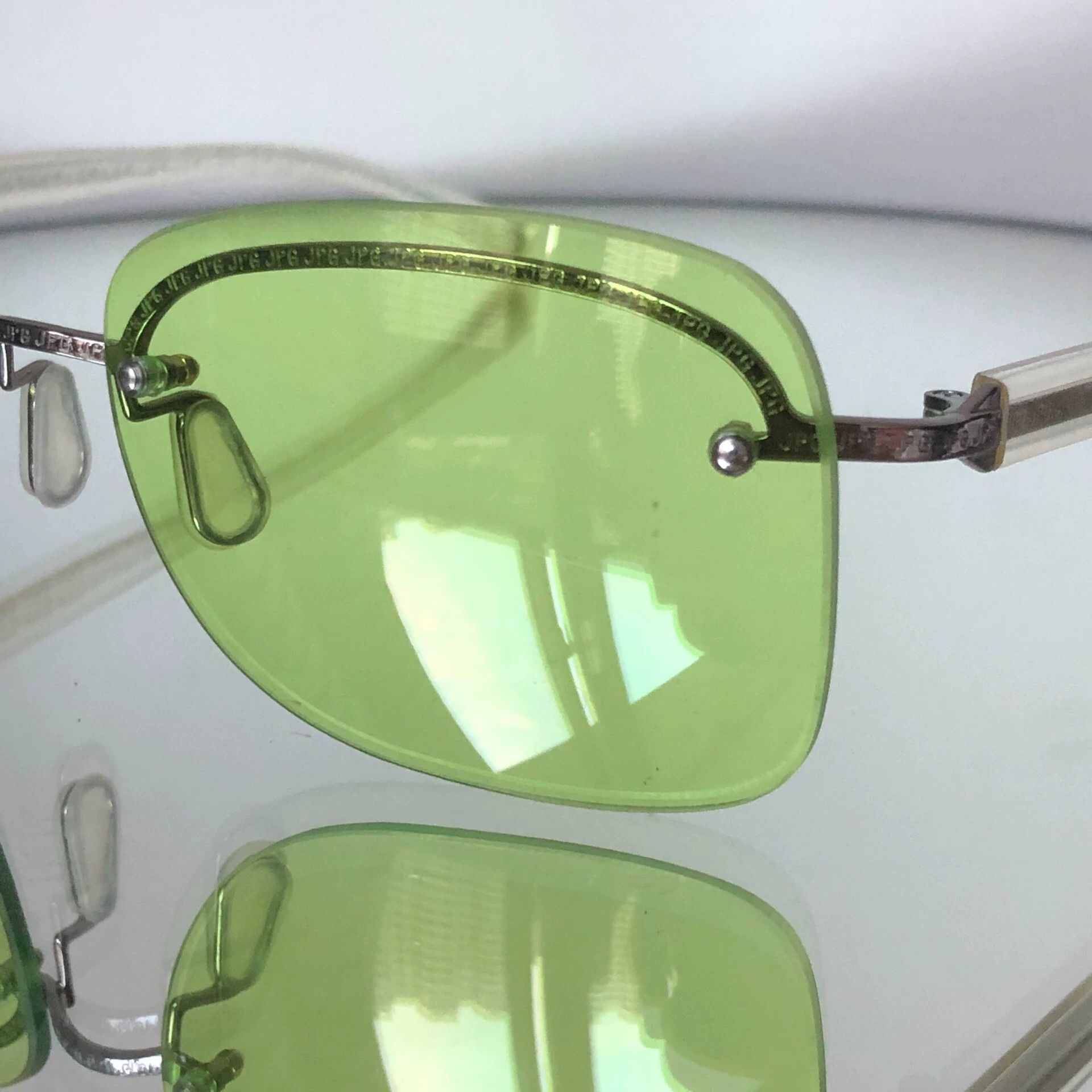 Jean Paul Gaultier Jean Paul Gaultier Rare fluorescent green sunglasses Size ONE SIZE - 6 Thumbnail