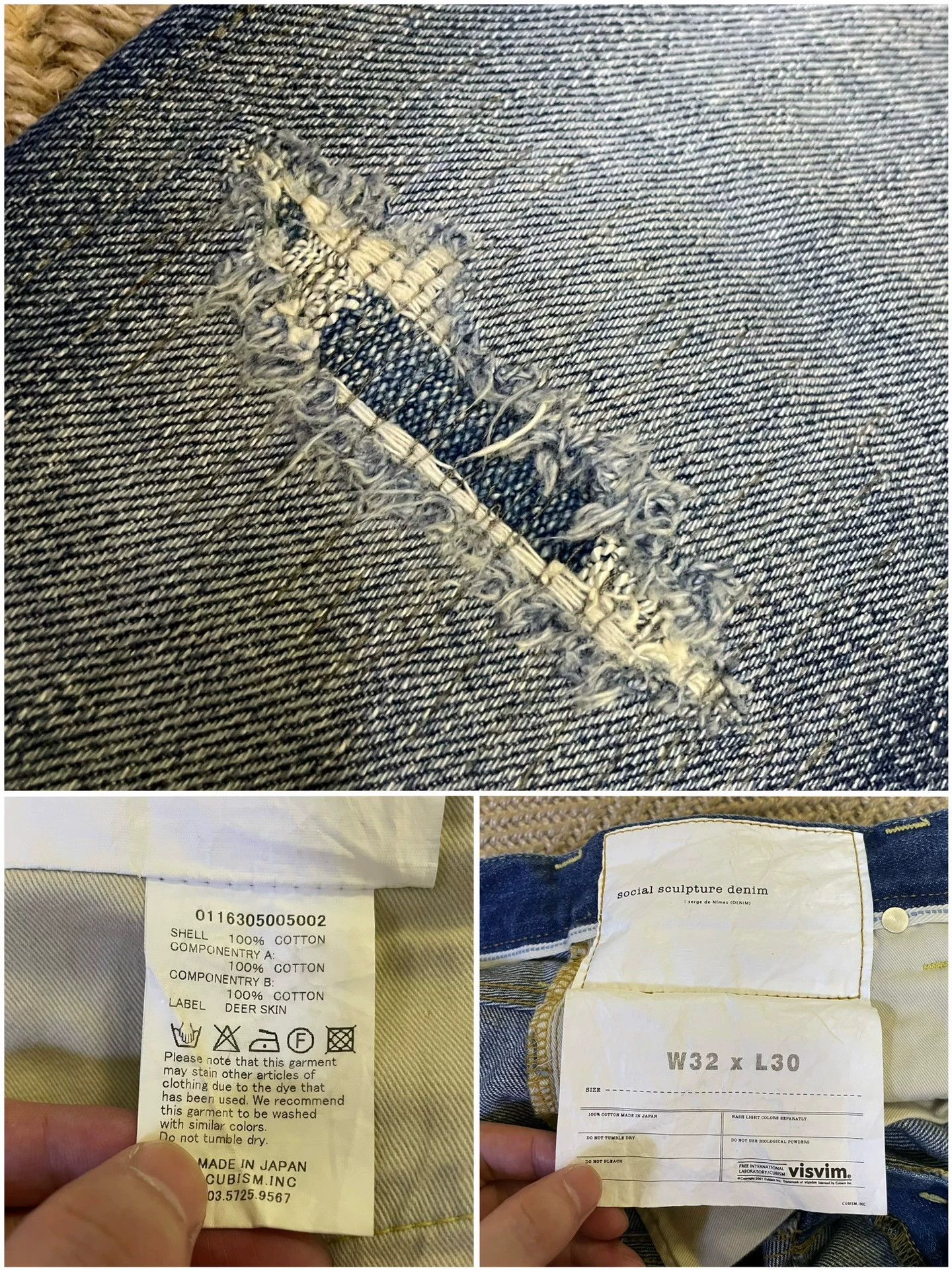 Visvim Visvim 03D10 Gubu destroys washed jeans. Size US 32 / EU 48 - 9 Thumbnail