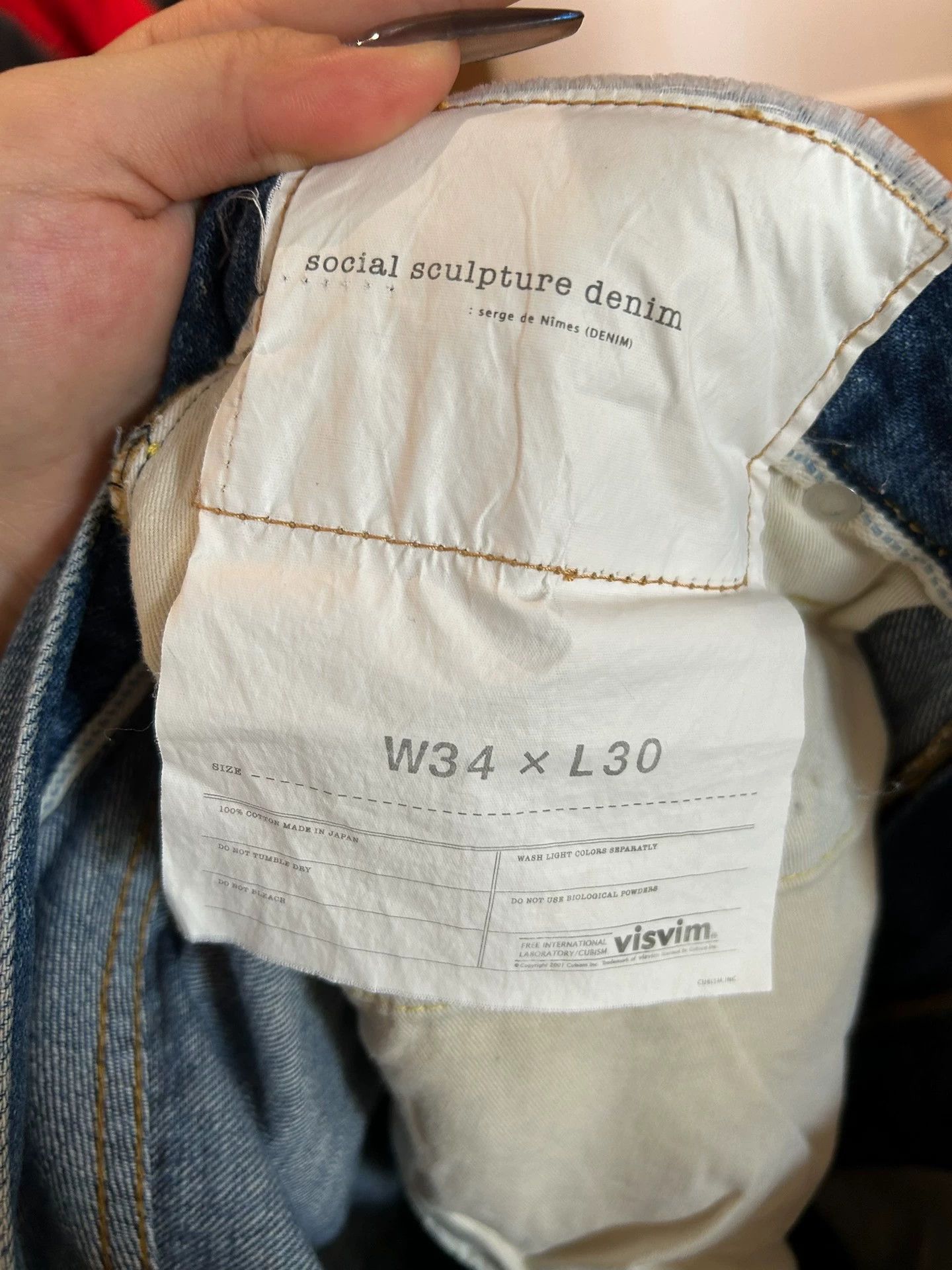 Visvim Visvim 03D10 cashew flower ancient cloth destroys jeans. Size US 34 / EU 50 - 3 Thumbnail