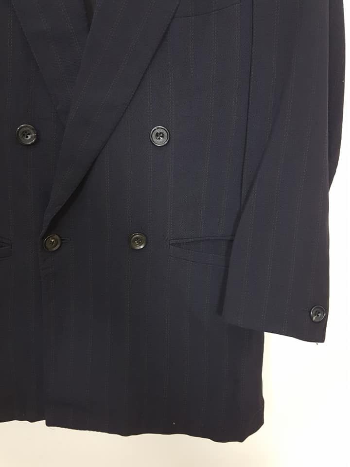 Versace VERSACE Couture Lining Double Breasted Navy Coat Size 42R - 9 Thumbnail