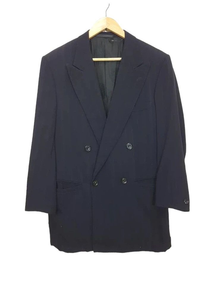 Versace VERSACE Couture Lining Double Breasted Navy Coat Size 42R - 1 Thumbnail
