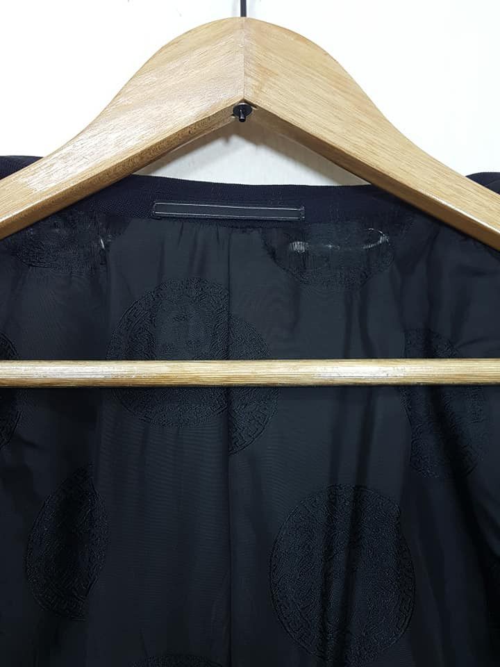 Versace VERSACE Couture Lining Double Breasted Navy Coat Size 42R - 3 Thumbnail