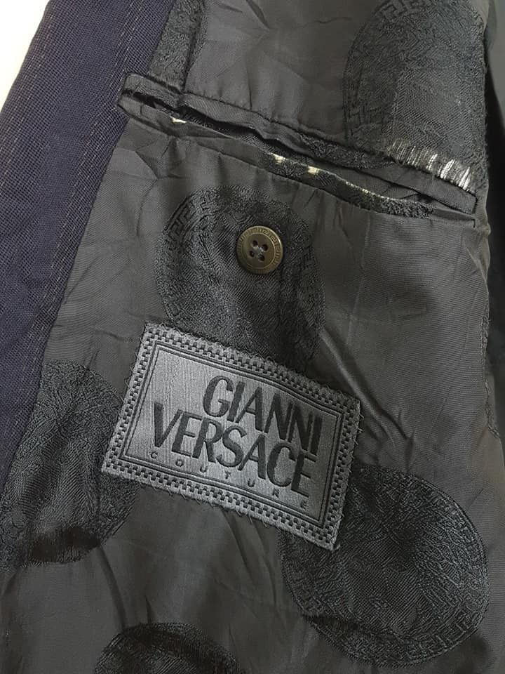 Versace VERSACE Couture Lining Double Breasted Navy Coat Size 42R - 5 Thumbnail
