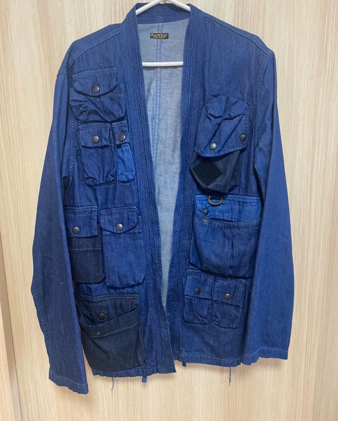 Kapital Kapital 10Bag Denim Cardigan - DMC Size US L / EU 52-54 / 3 - 2 Thumbnail