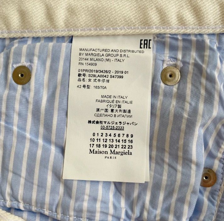 Maison Margiela Maison Margiela White Knife Leg Jeans - DMC Size US 42 / EU 58 - 7 Thumbnail